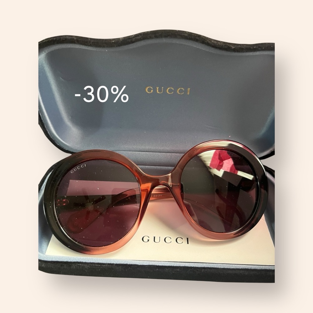 New With Box Gucci GG0367S-003- Women's Round Sunglasses -53024-135